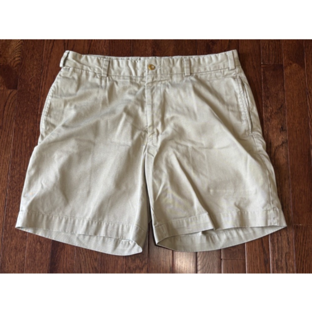 Bills Khakis M2S Mens 36 Khaki Tan Cotton Twill Flat Front Shorts Made in USA
